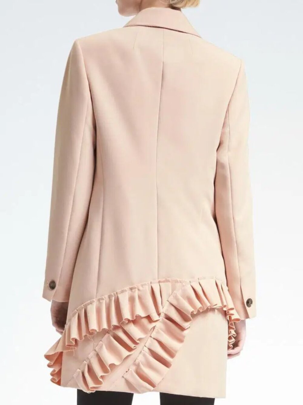 NWT Olivia Palermo x Banana Republic Women's Ruffle Accent Coat S - Picture 2 of 10